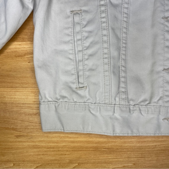 Vintage 90's Levi Silver Tab White Denim Trucker Jacket 715 *Sample Garment* - Picture 12 of 16